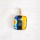 PN389 Dichroic Glass Sterling Silver Pendant