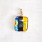 PN389 Dichroic Glass Sterling Silver Pendant
