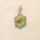 PN398 Turquoise Sterling Silver Pendant