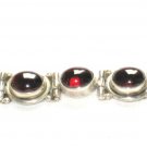 ST154 Garnet Bracelet in Sterling Silver