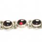 ST154 Garnet Bracelet in Sterling Silver