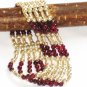 ST265 Garnet Bracelet in Sterling Silver