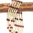 ST267 Garnet Bracelet in Sterling Silver