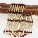 ST273 Garnet Bracelet in Sterling Silver