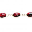 ST375 Garnet Bracelet in Sterling Silver