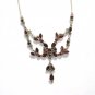 ST216 Garnet Necklace in Sterling Silver