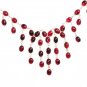 ST372 Garnet Necklace in Sterling Silver
