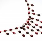ST372 Garnet Necklace in Sterling Silver