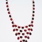 ST374 Garnet Necklace in Sterling Silver