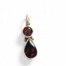 ST218 Garnet Pendant in Sterling Silver