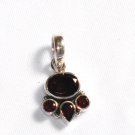 ST238 Garnet  Pendant in Sterling Silver