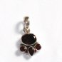 ST238 Garnet  Pendant in Sterling Silver