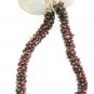 ST351 Garnet Necklace and Bracelet Set in Sterling Silver