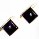 ST638      Amethyst Cufflinks in Sterling Silver