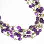 ST455 Amethyst Necklace in Sterling Silver