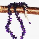 ST474     Amethyst Necklace  in Sterling Silver