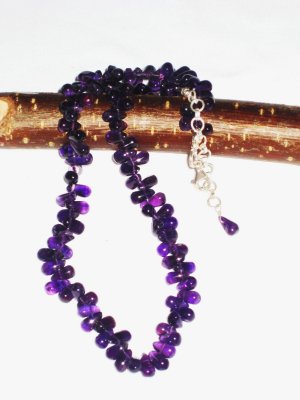 ST474     Amethyst Necklace  in Sterling Silver