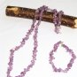 ST323     Amethyst Necklace, Bracelet and Earrings  in Sterling Silver