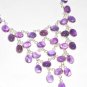 ST324 Amethyst Necklace and Earrings Set in Sterling Silver