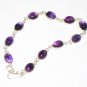 ST324 Amethyst Necklace and Earrings Set in Sterling Silver