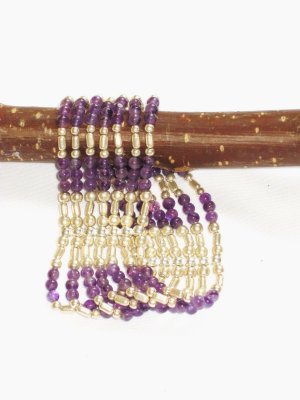 ST268      Amethyst Bracelet in Sterling Silver