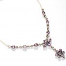 ST255      Amethyst Necklace in Sterling Silver