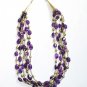 ST337      Amethyst Necklace in Sterling Silver