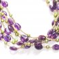 ST337      Amethyst Necklace in Sterling Silver