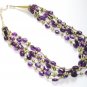 ST337      Amethyst Necklace in Sterling Silver