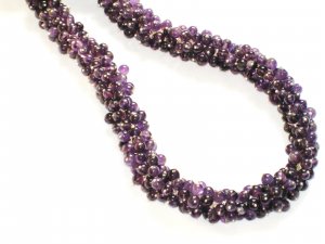 ST352      Amethyst Necklace in Sterling Silver