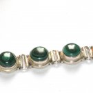 ST153 Malachite Bracelet in Sterling Silver
