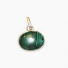 PN102 Malachite Pendant in Sterling Silver