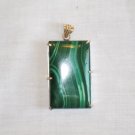 PN408 Malachite Pendant in Sterling Silver