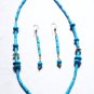 ST191 Turquoise Necklace and Earrings Set in Sterling Silver