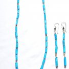 ST192 Turquoise Necklace and Earrings Set in Sterling Silver