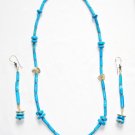 ST193 Turquoise Necklace and Earrings Set in Sterling Silver
