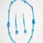 ST194 Turquoise Necklace and Earrings Set in Sterling Silver