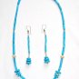ST195 Turquoise Necklace and Earrings Set in Sterling Silver