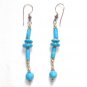 ST196 Turquoise Necklace and Earrings Set in Sterling Silver