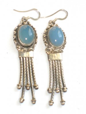 ER011 Chalcedony Earrings in Sterling Silver