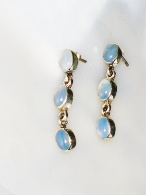 ER028 Chalcedony Earrings in Sterling Silver