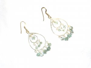 ST601 Chalcedony Earrings in Sterling Silver