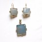 ER106 Chalcedony Pendant and Earrings Set in Sterling Silver