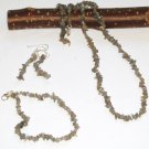 ST319 Labradorite Necklace, Bracelet and Earrings Set in Sterling Silver