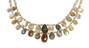 ST596 Labradorite Necklace and Earrings Set in Sterling Silver