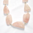 ST031 Rose Quartz Necklace in Sterling Silver
