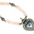 ST525 Rose Quartz Necklace in Sterling Silver