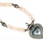 ST525 Rose Quartz Necklace in Sterling Silver
