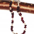 ST479 Garnet Bracelet in Sterling Silver