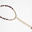 ST508 Garnet Bracelet in Sterling Silver